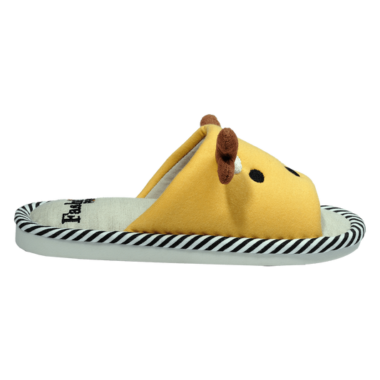 Pantofola bambini gialla – vista laterale