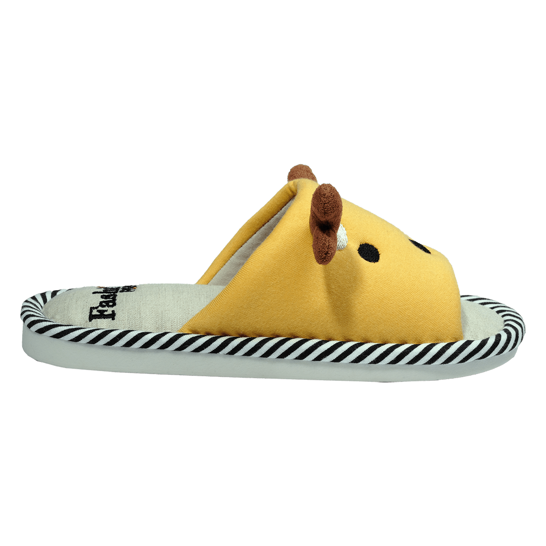 Pantofola bambini gialla – vista laterale