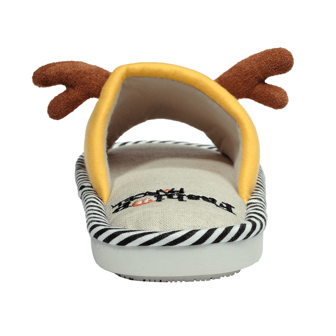 Pantofola bambini gialla – vista posteriore