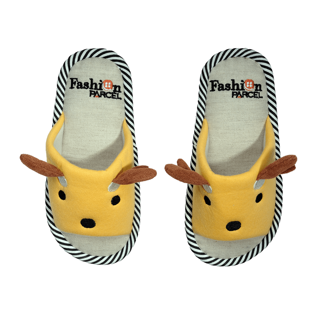 Pantofola bambini gialla – vista dall'alto